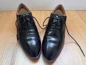 Cole Haan GrandSeries Black Croc Embossed Leather Oxford Shoes Women's 9B